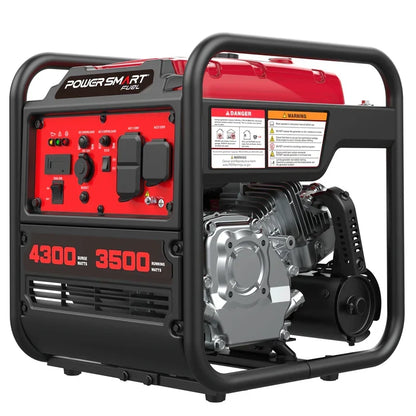 PowerSmart 4300-Watt Portable Generator with Inverter Technology, 3500W Rated, 223cc 4-Stroke Gas Powered Engine, 30