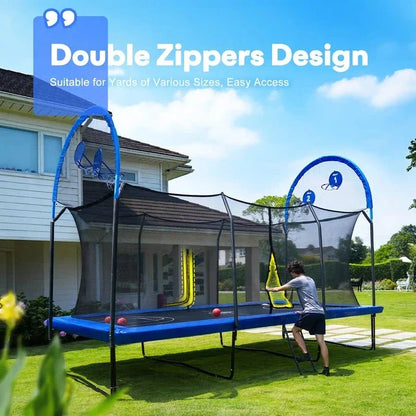 Zupapa 1800LBS/2500LBS Rectangular Trampoline - Play Equipment - view 11