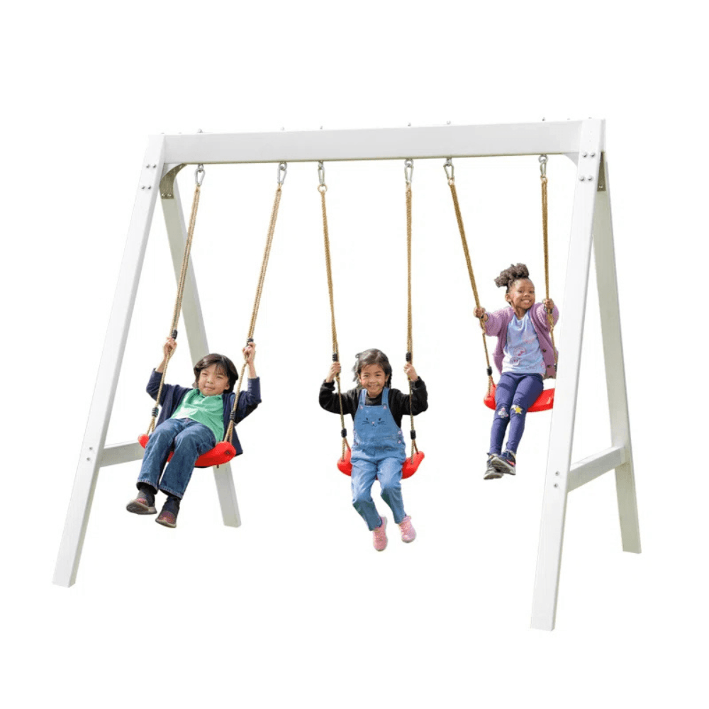 Sports power Vinyl-Covered Wood Swing Set - Classic & Durable for Outdoor Fun - view 7