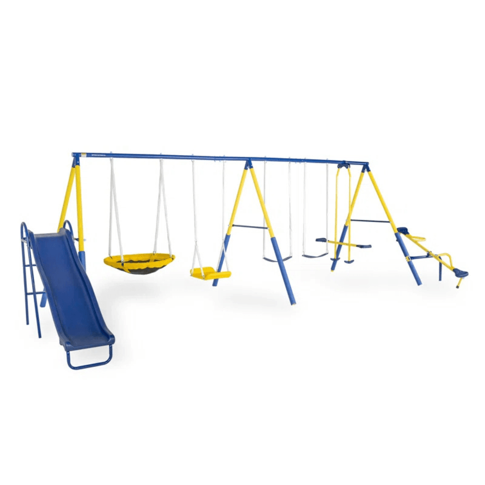 Sportspower Super 10 Metal Swing Set with Lifetime Warranty on Blow Molded Slide - view 3