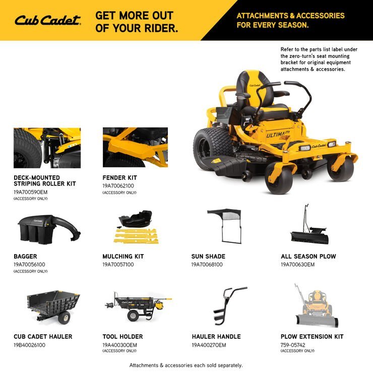 Cub Cadet Ultima ZT2 60 in. 24 HP Gas Zero-Turn Mower - view 10
