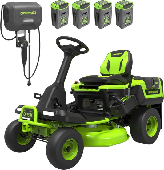 Greenworks 60V 30" CrossoverT Riding Lawn Tractor with 8.0 Ah