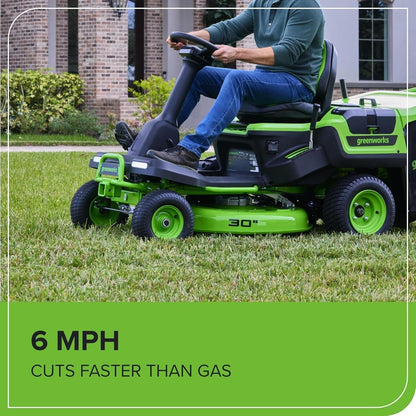 Greenworks 60V 30" CrossoverT Riding Lawn Tractor with 8.0 Ah - view 6