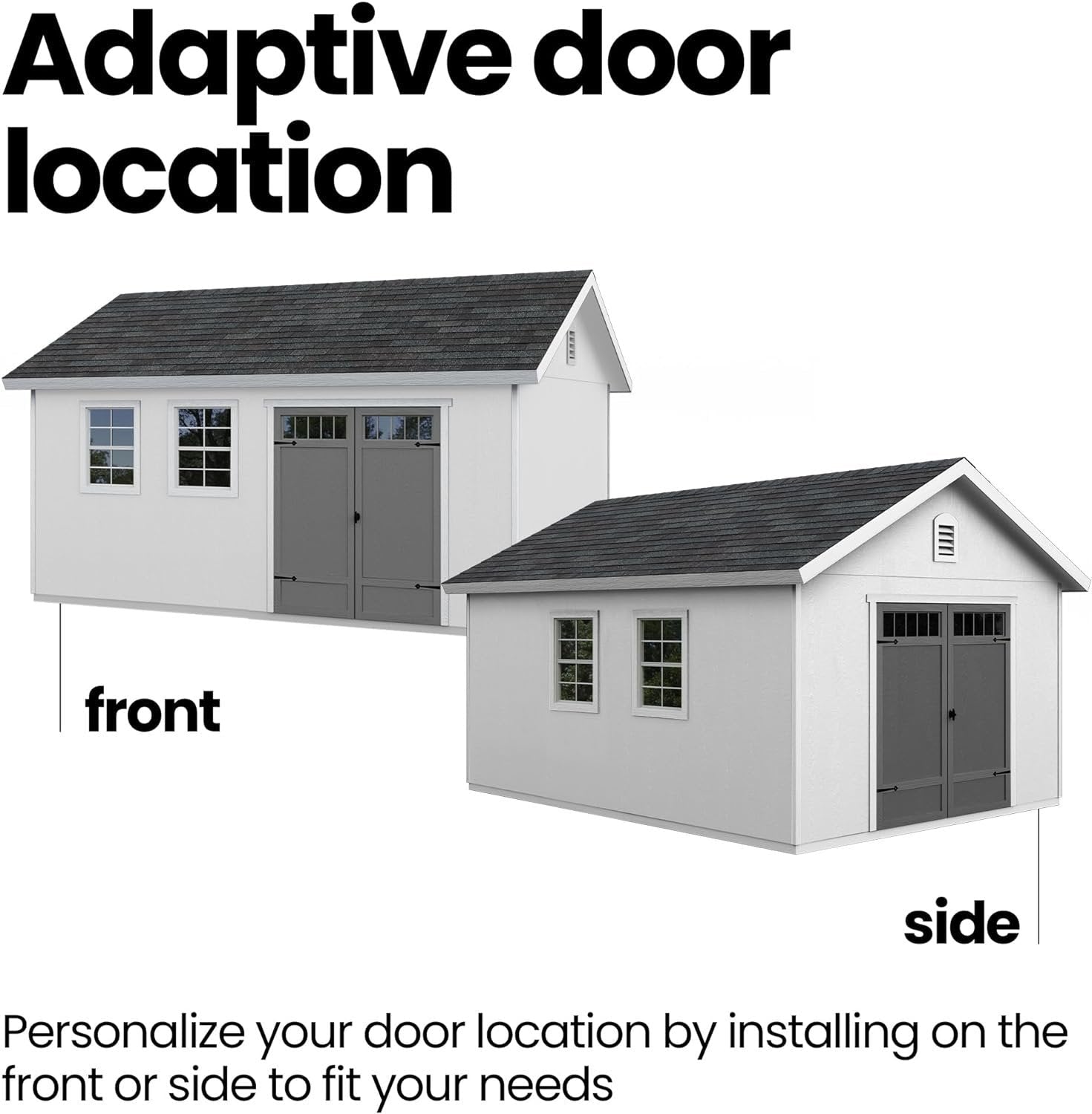 Handy Home Products Scarsdale 12x16 Do-it-Yourself Wooden Storage Shed with Floor - view 3