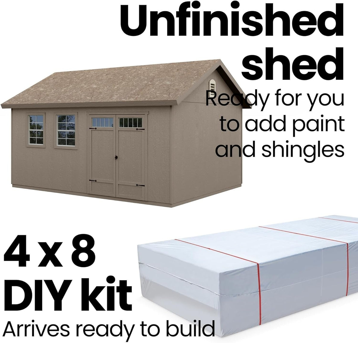 Handy Home Products Scarsdale 12x16 Do-it-Yourself Wooden Storage Shed with Floor - view 4