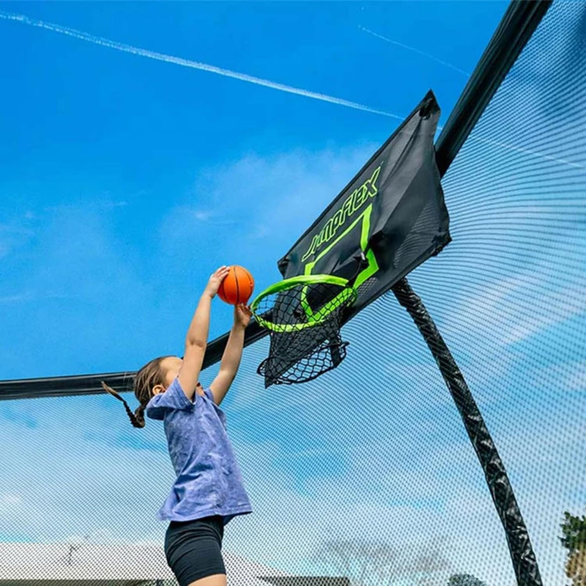 JumpFlex Hero 15 Backyard Outdoor Trampoline for Kids with Net & Ladder - view 2