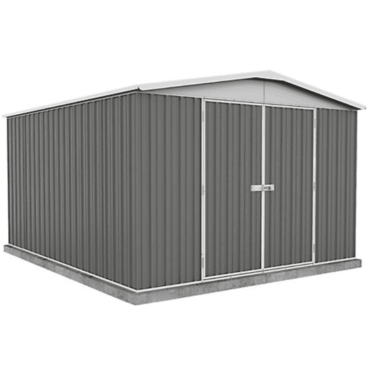 Veikous 10 ft. W x 12 ft. D Outdoor Metal Storage Shed in Gray (120 sq. ft.)