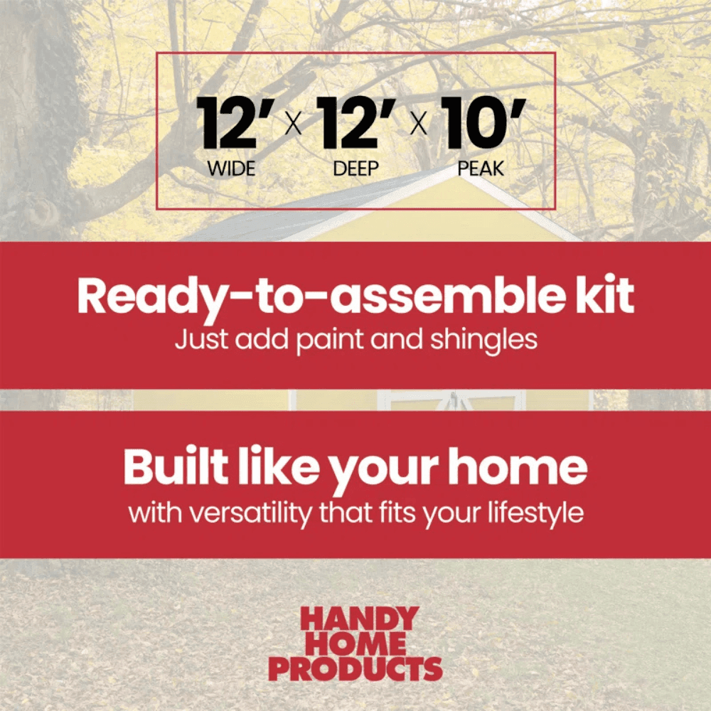 Astoria 12 ft. x 12 ft. Outdoor Wood Storage Shed - view 8