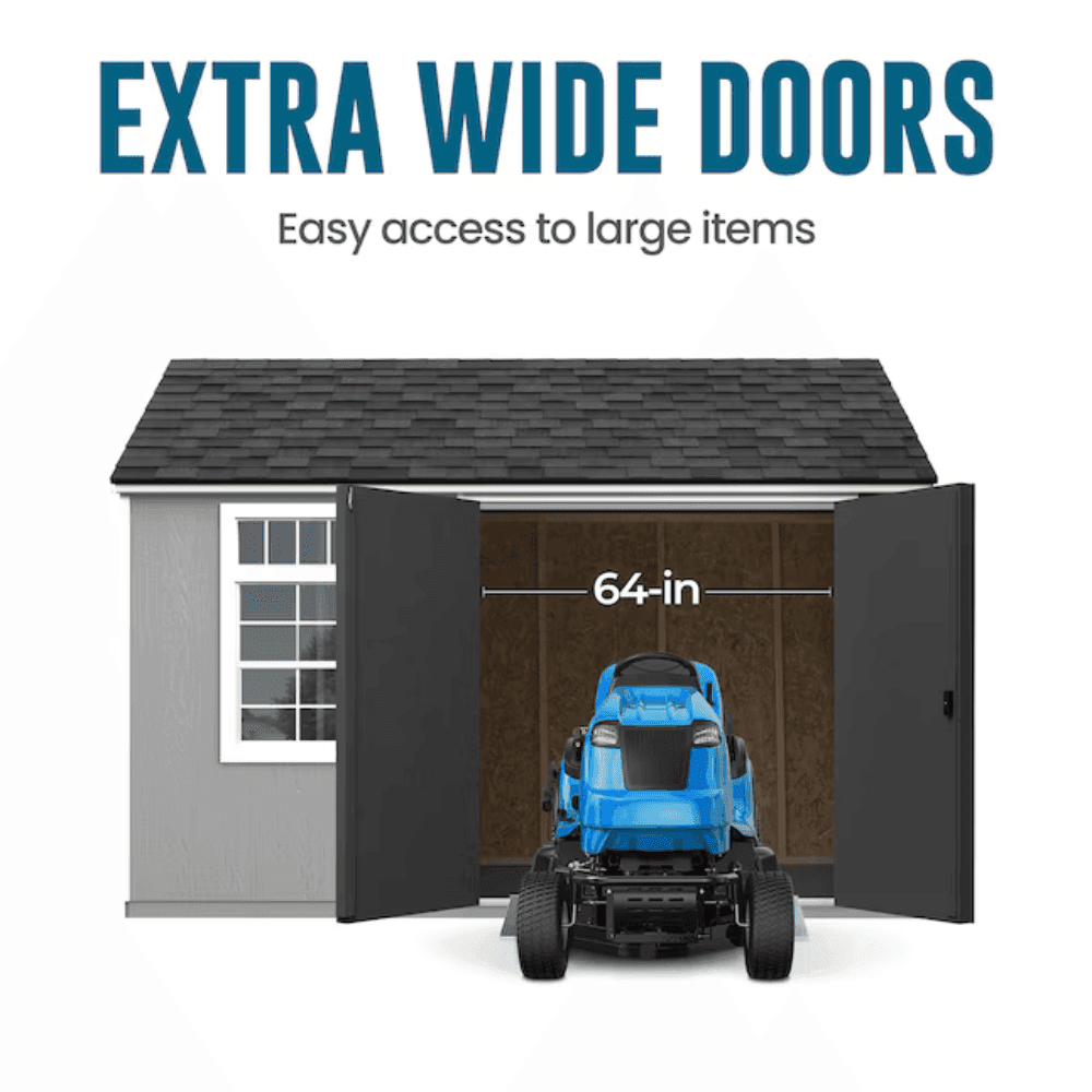 Heartland Coronado 12-ft x 8-ft Gable Style Wood Outdoor Storage Shed with Windows and Doors - view 5