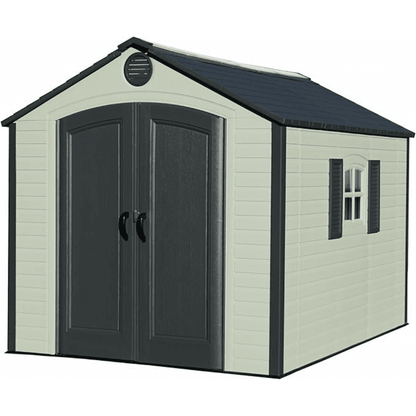 Lifetime 8 ft x 10 ft Outdoor Plastic Shed W/ Floor and Windows (60238)