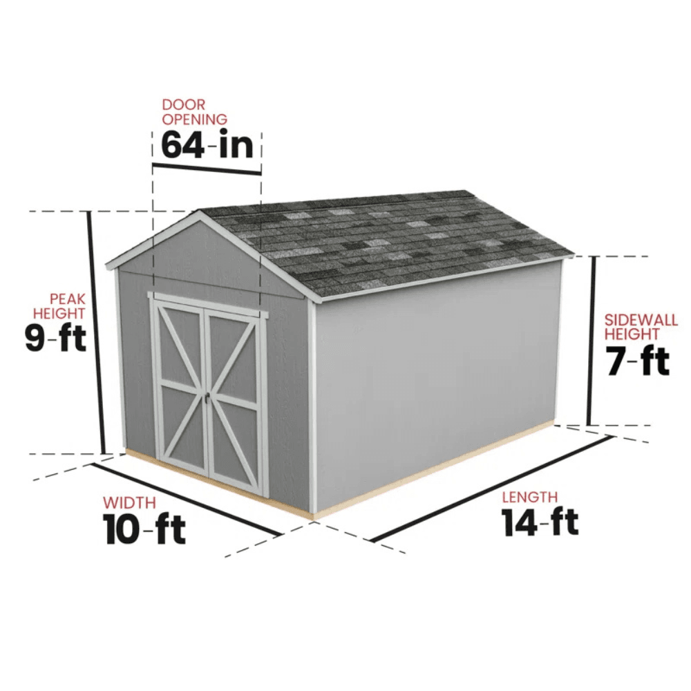 Rookwood 10 ft. W x 14 ft. D Wood Storage Shed - view 6