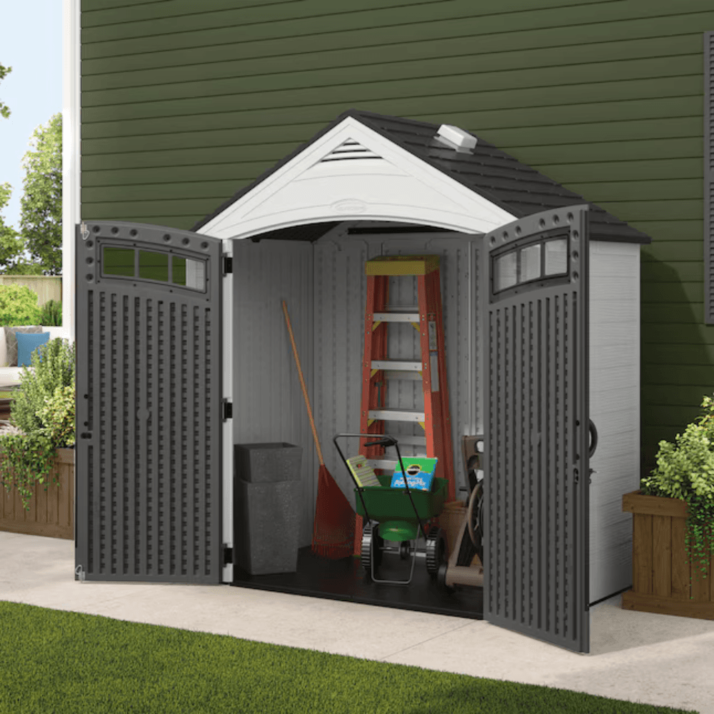 Suncast 7-ft x 4-ft Vista Resin Storage Shed (Floor Included) - view 3