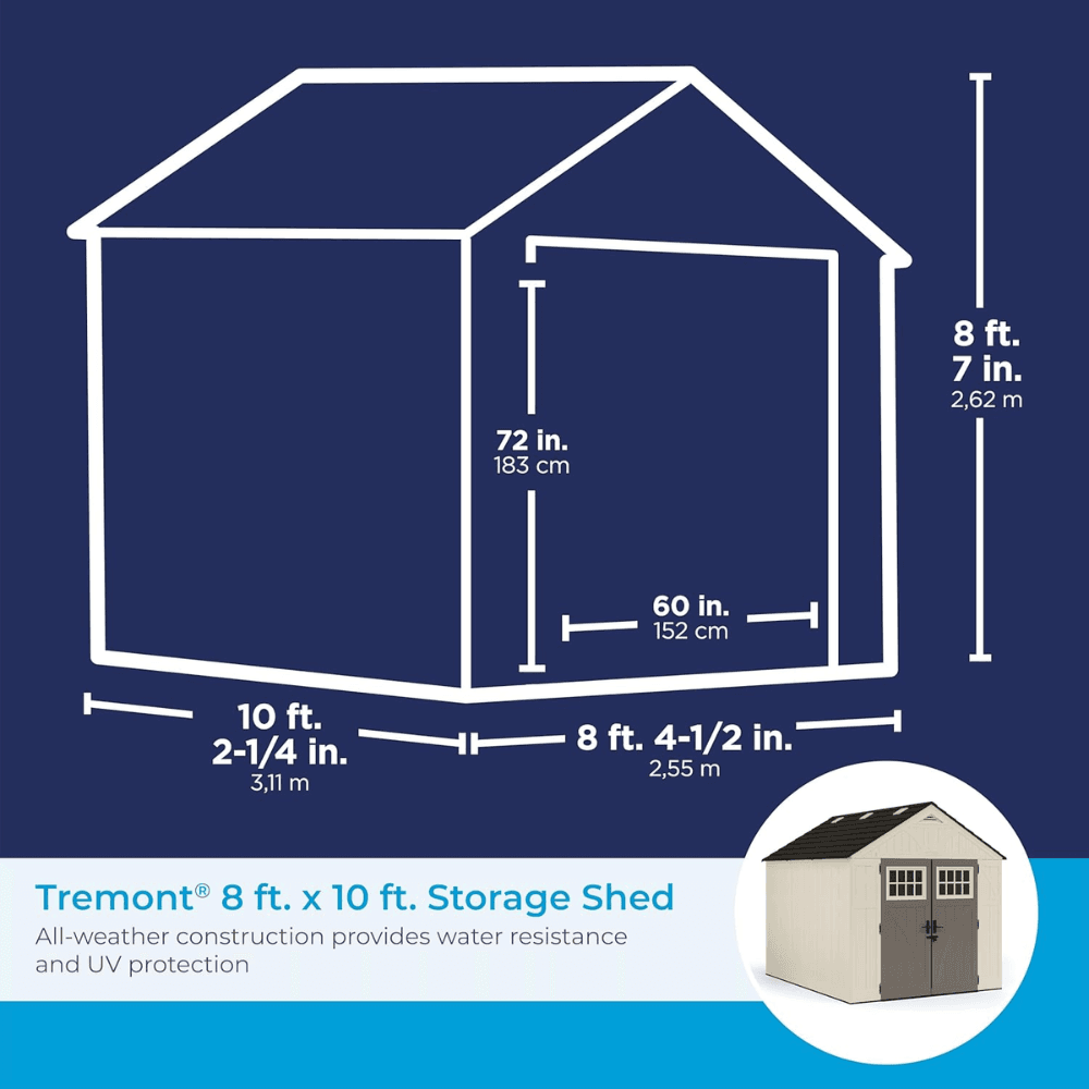 Suncast Tremont 547 cu. ft. Storage Shed BMS8100 - view 9