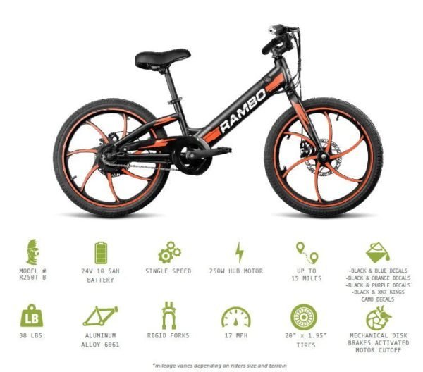 Rambo Kids 20 Trailbreaker Electric Bike 24V 250W Hub Motor Financing - view 3