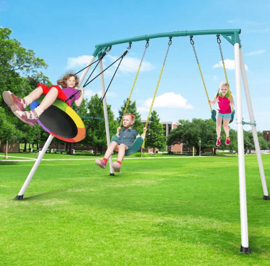 9.5 ft Heavy-Duty Outdoor Porch Swing Set - Play Equipment - view 9