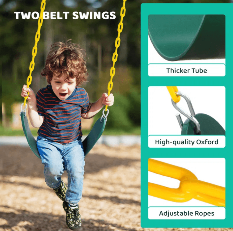 9.5 ft Heavy-Duty Outdoor Porch Swing Set - Play Equipment - view 6