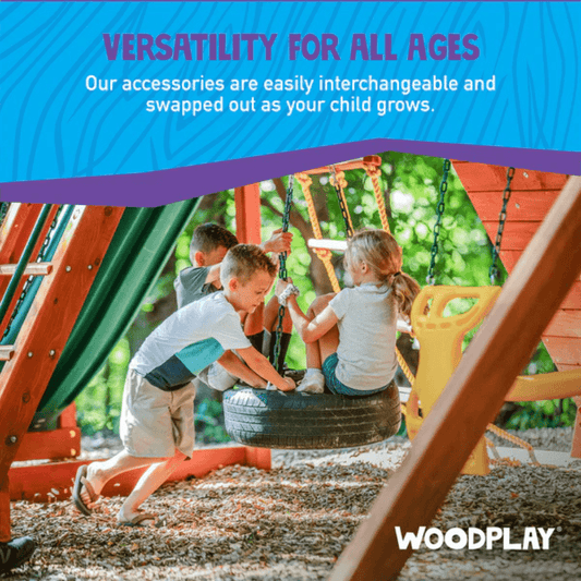 Woodplay Tiger Tower Combo A - Premium Wooden Swing Set for Endless Backyard Fun