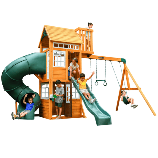 KidKraft Ridgemoor Perch Swing Set - Endless Outdoor Fun for Kids