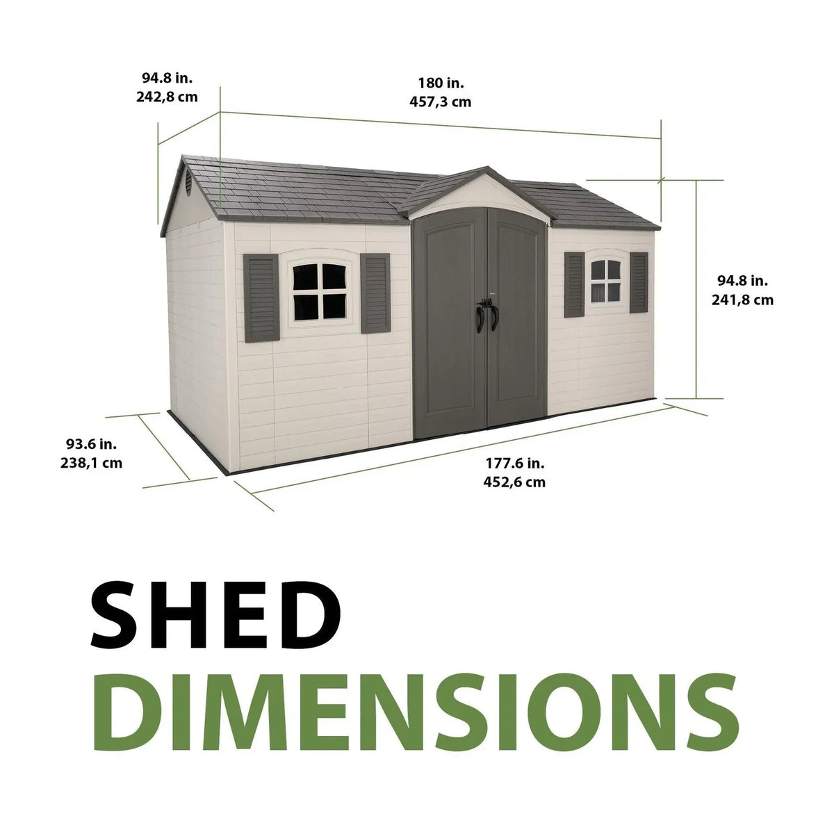 Lifetime Legacy 15 ft x 8 ft Outdoor Storage Sheds - 60465 - view 2
