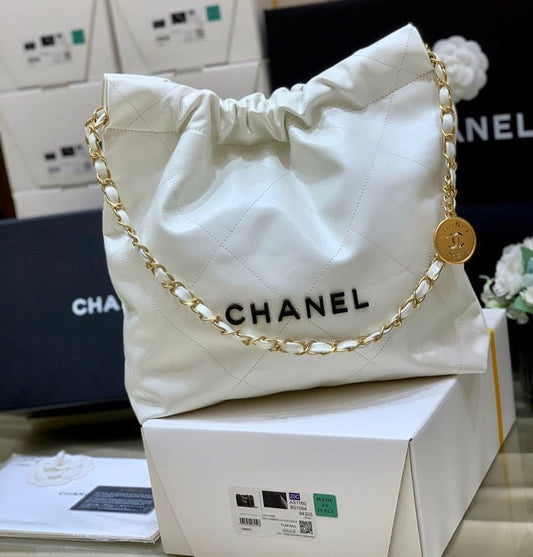 Chanel 22 Large Handbag 37cm White