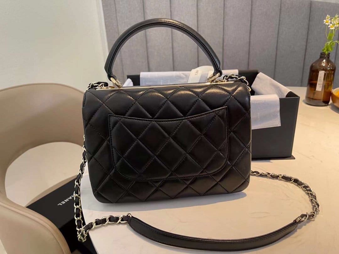 Chanel Classic Flap Bag Gold Hardware 25cm Black - view 8