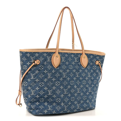 Monogram Denim Neo Neverfull MM Blue - Handbag