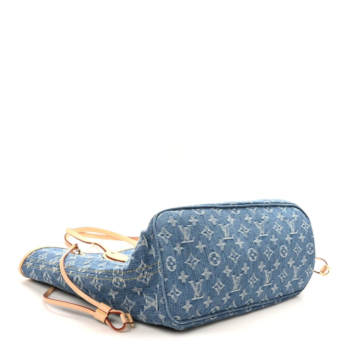 Monogram Denim Neo Neverfull MM Blue - Handbag - view 3