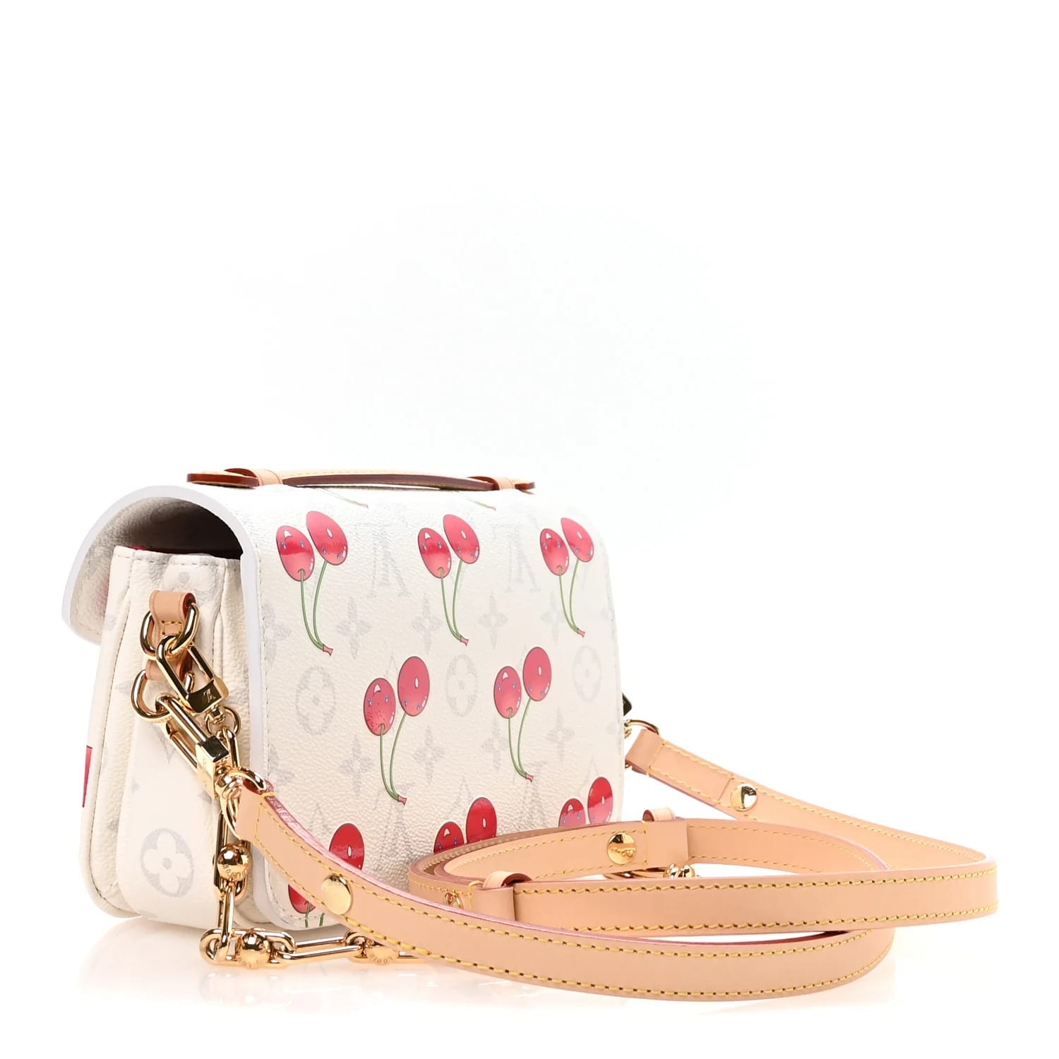 LV X TM Monogram Cerises Pochette Metis East West White - view 3