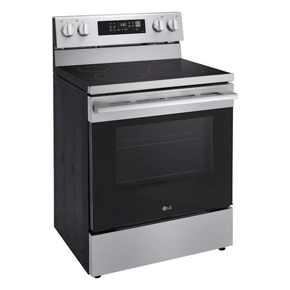 LG 30 Inch Wide 6.3 Cu. Ft. Free Standing Electric Range with Radiant Burners and Storage Drawer - view 2