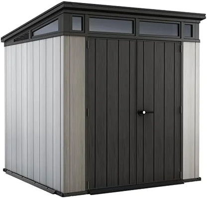 Keter Outdoor Storage Sheds, for House, Patio & Yard, Plastic Resin, Artisan, 7x7 Ft, Gray