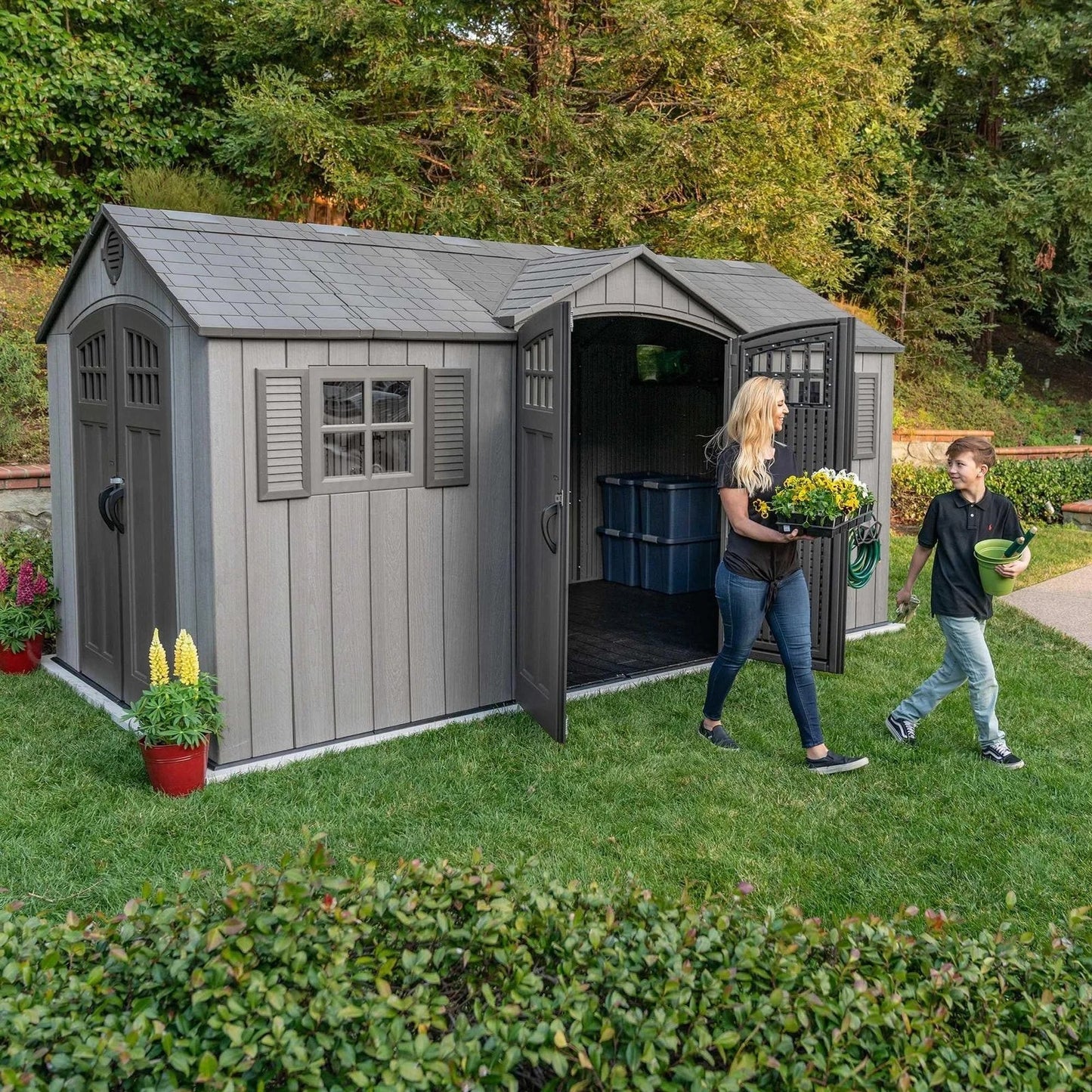Lifetime 15 Ft X 8 Ft Outdoor Storage Sheds - 60318 - view 2